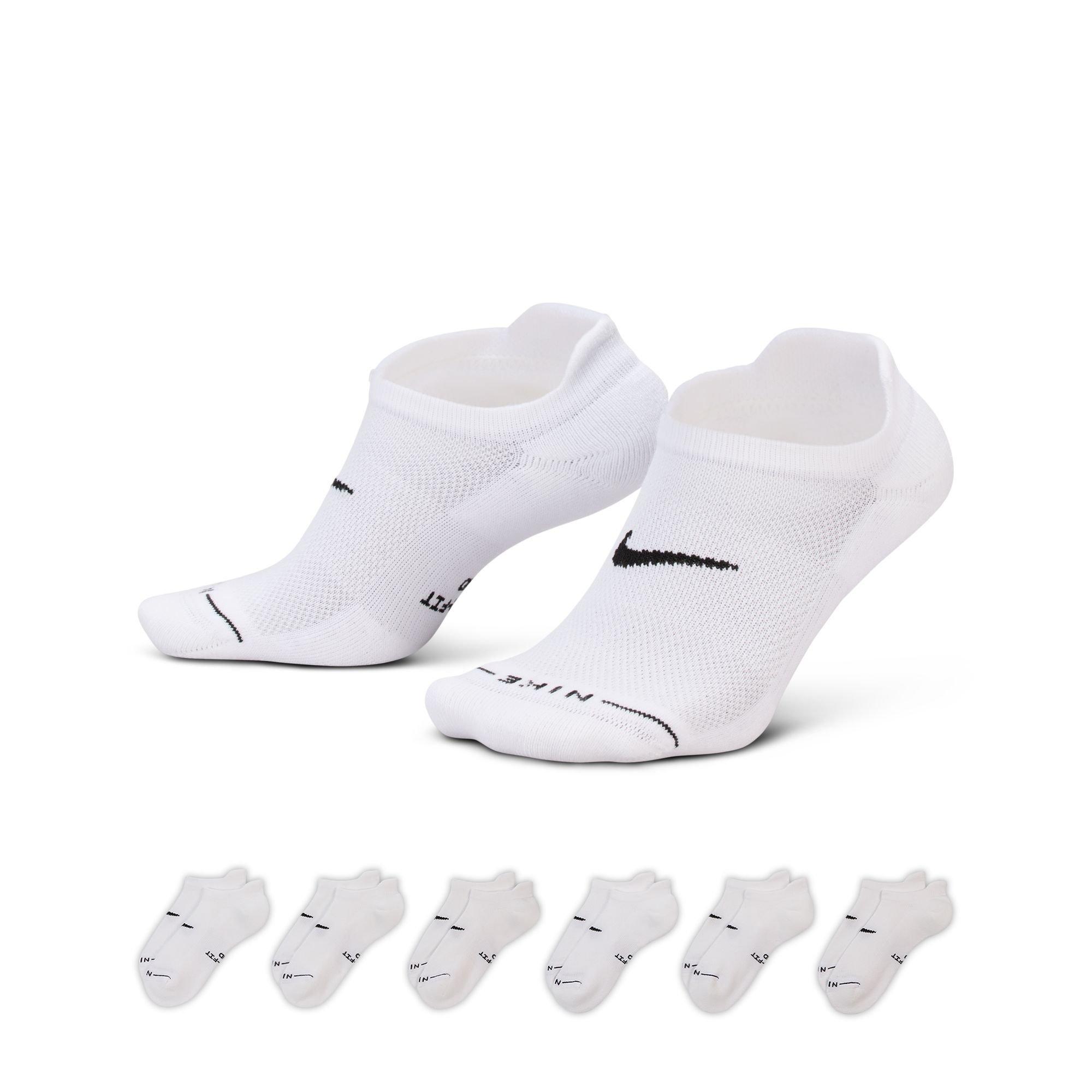 Nike Everyday Elevated No-Show Socks (6 Pairs) - White - WHITE